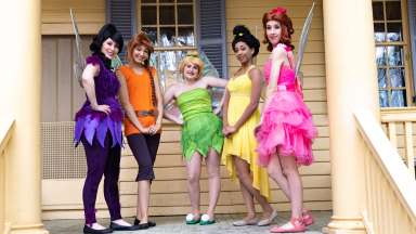 5 people dressed up as fairy friends