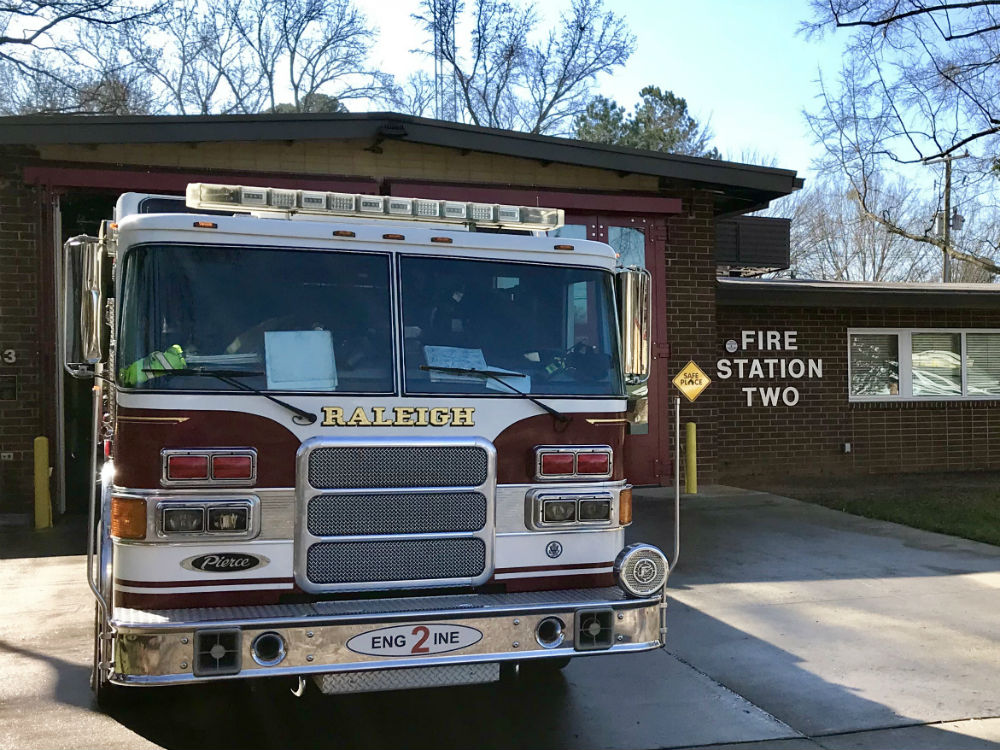 Exterior of Raleigh Fire Station 2