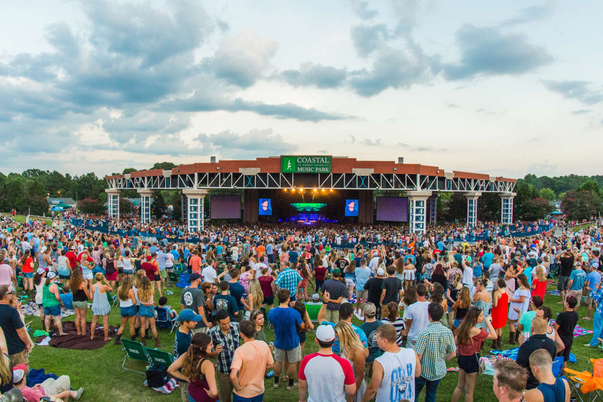 concert at Coastal Credit Union Music Park