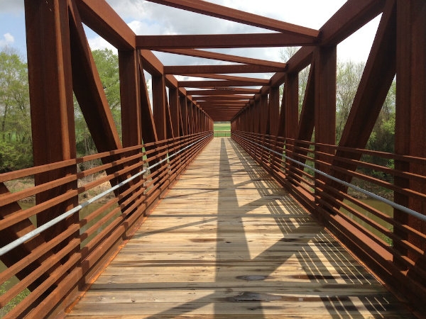 Bridge on section of Neuse Greenway Trail