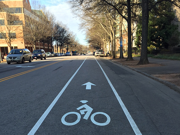 the bike lane