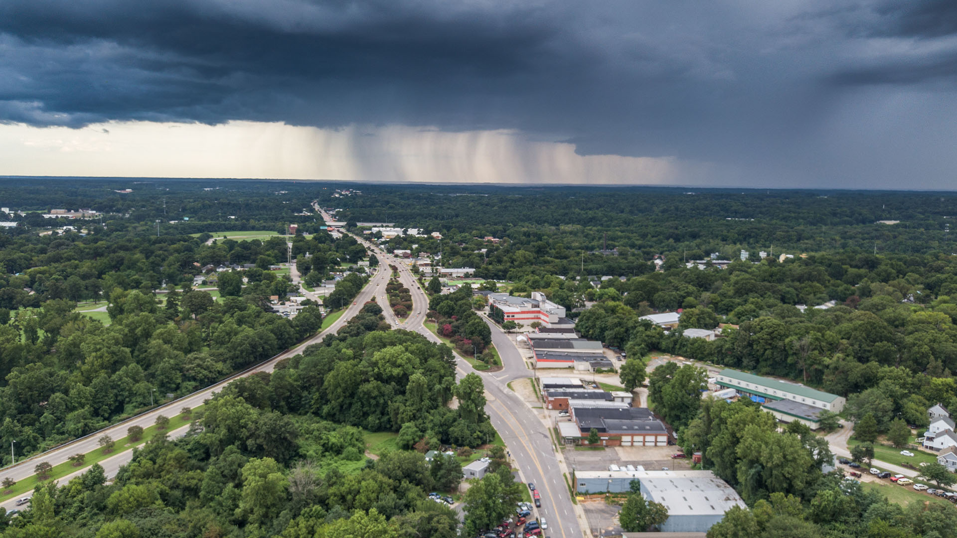 rain storm over Ralegih
