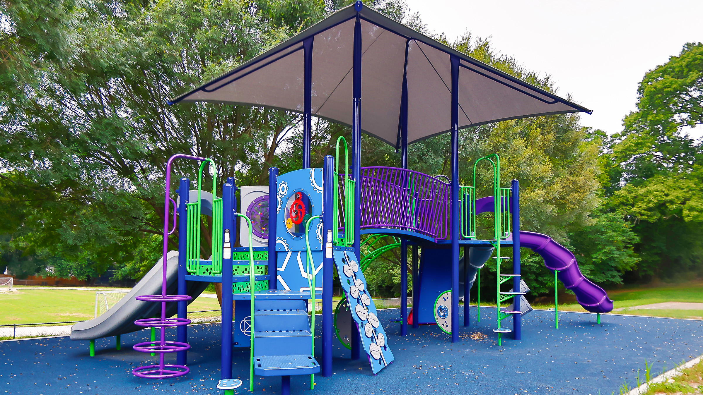 playground equipment at Davie Street Park