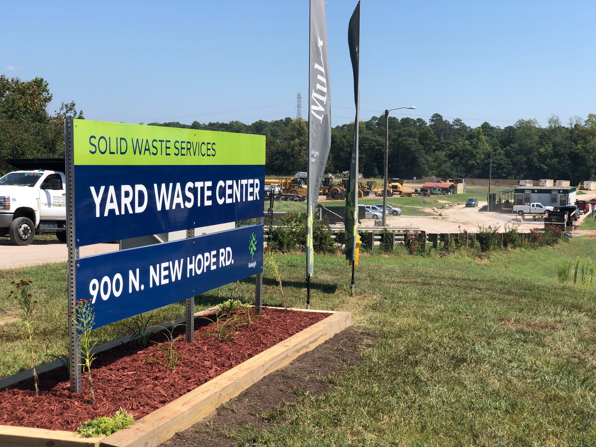 Entrance to Raleigh Yard Waste Center