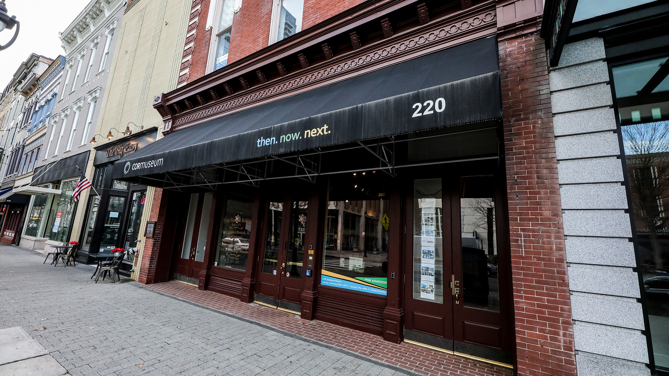 image of the front of the COR museum and Fayetteville street