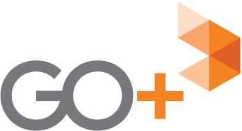 Wake BRT Go Plus Logo with Go in Grey and the plus symbol in orange