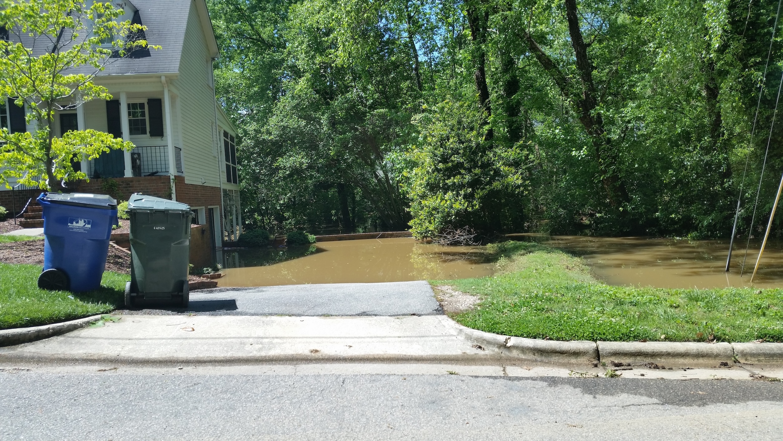Flooded House and Driveway