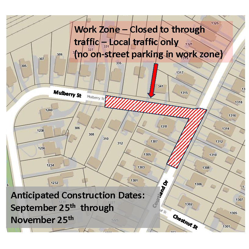 Courtland Drive Construction Map