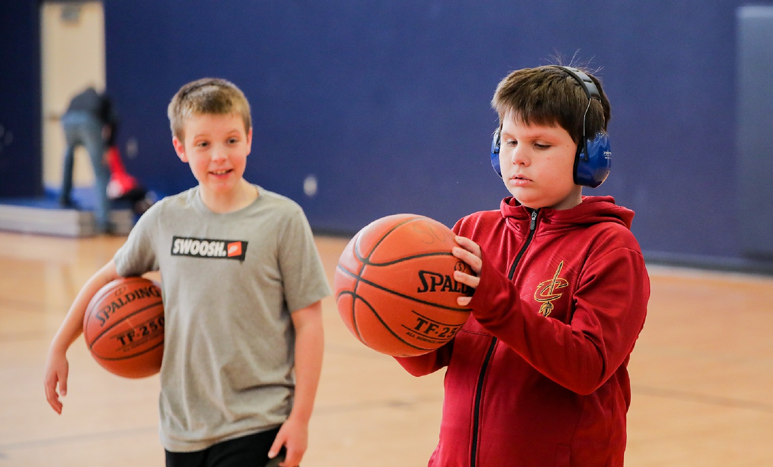 kids with basketball