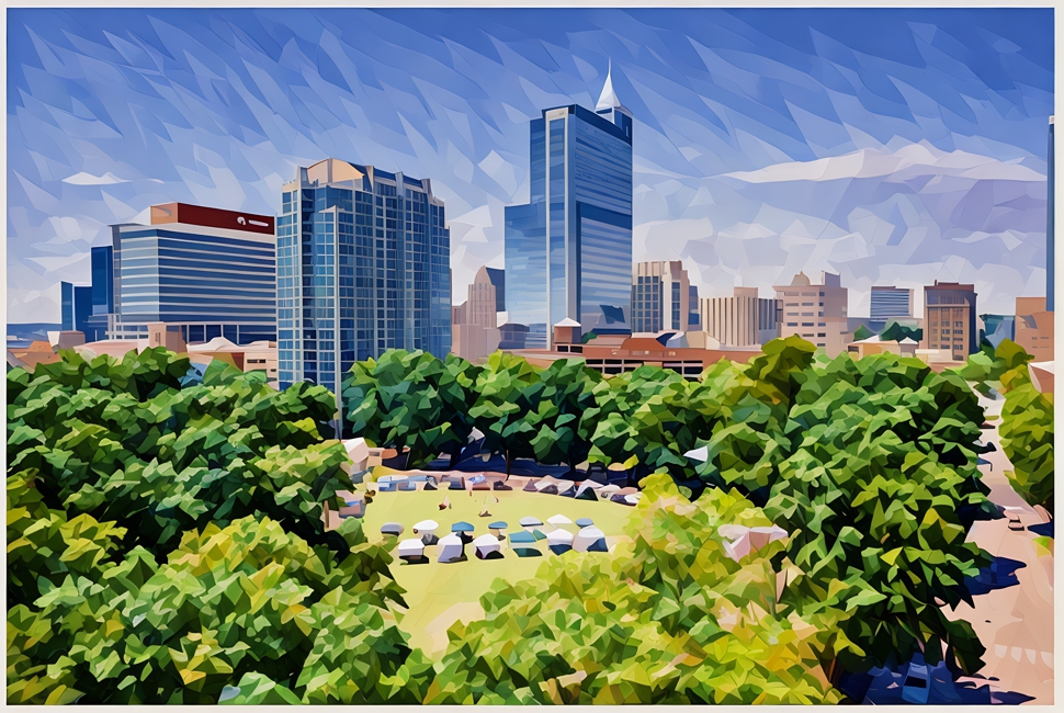 Reflecting Raleigh - The Next Comprehensive Plan - Stylized Image of Downtown