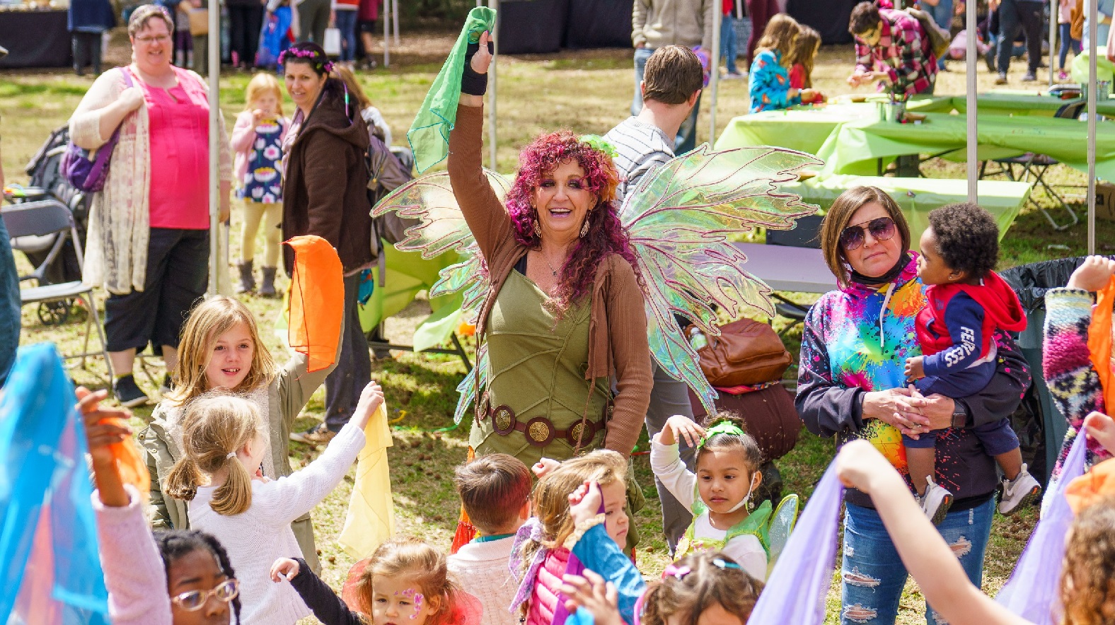 people dressed as fairies for a gathering