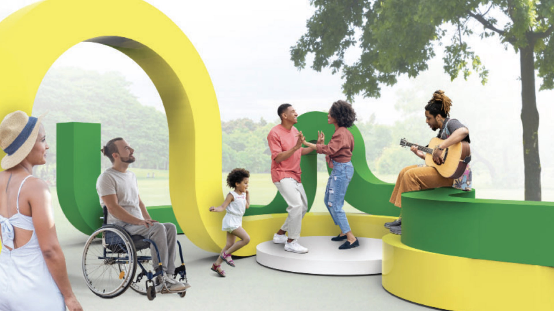 Conceptual Image of Green Road Design