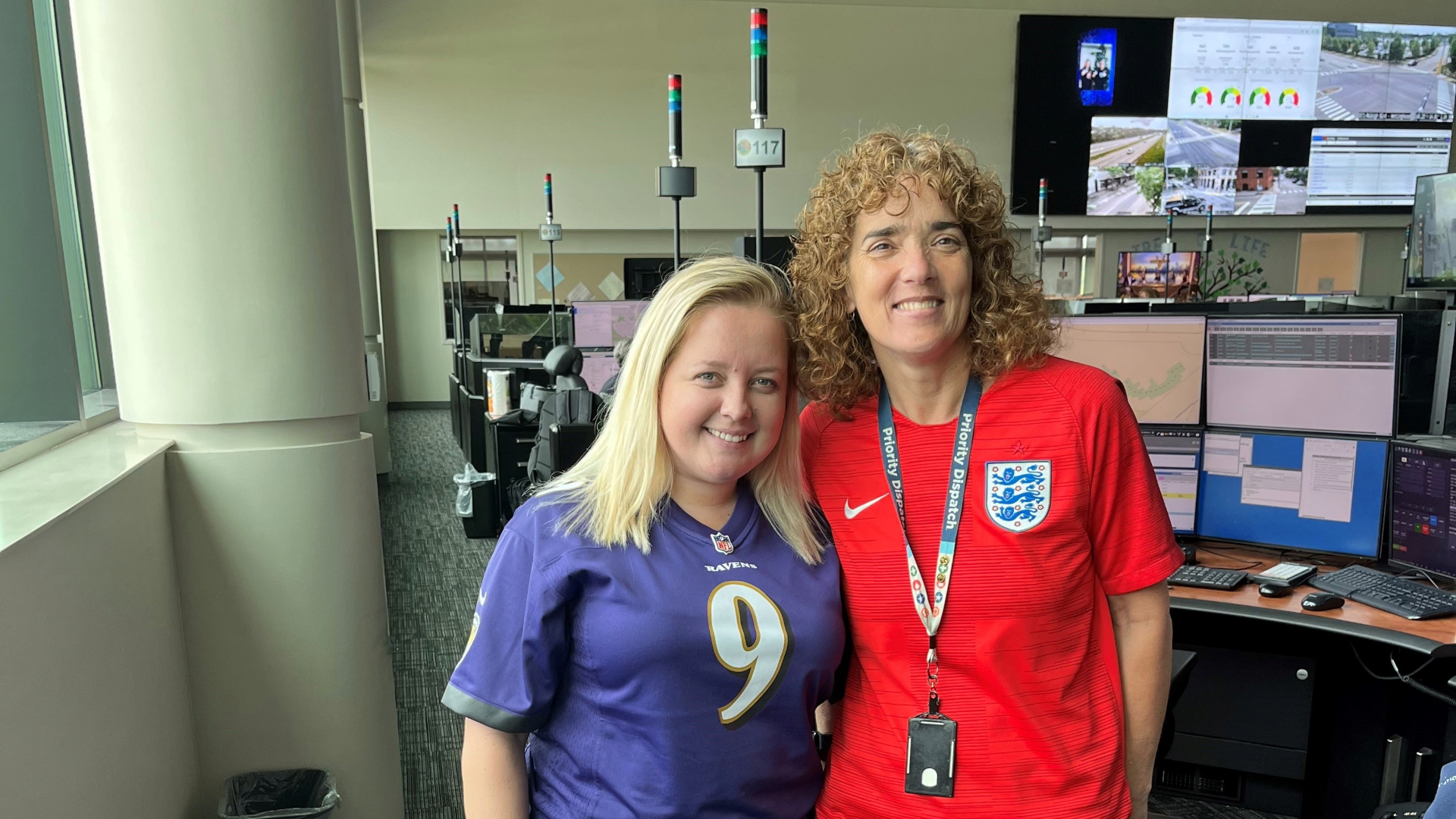 Photo of employees at the Raleigh-Wake 911 Center