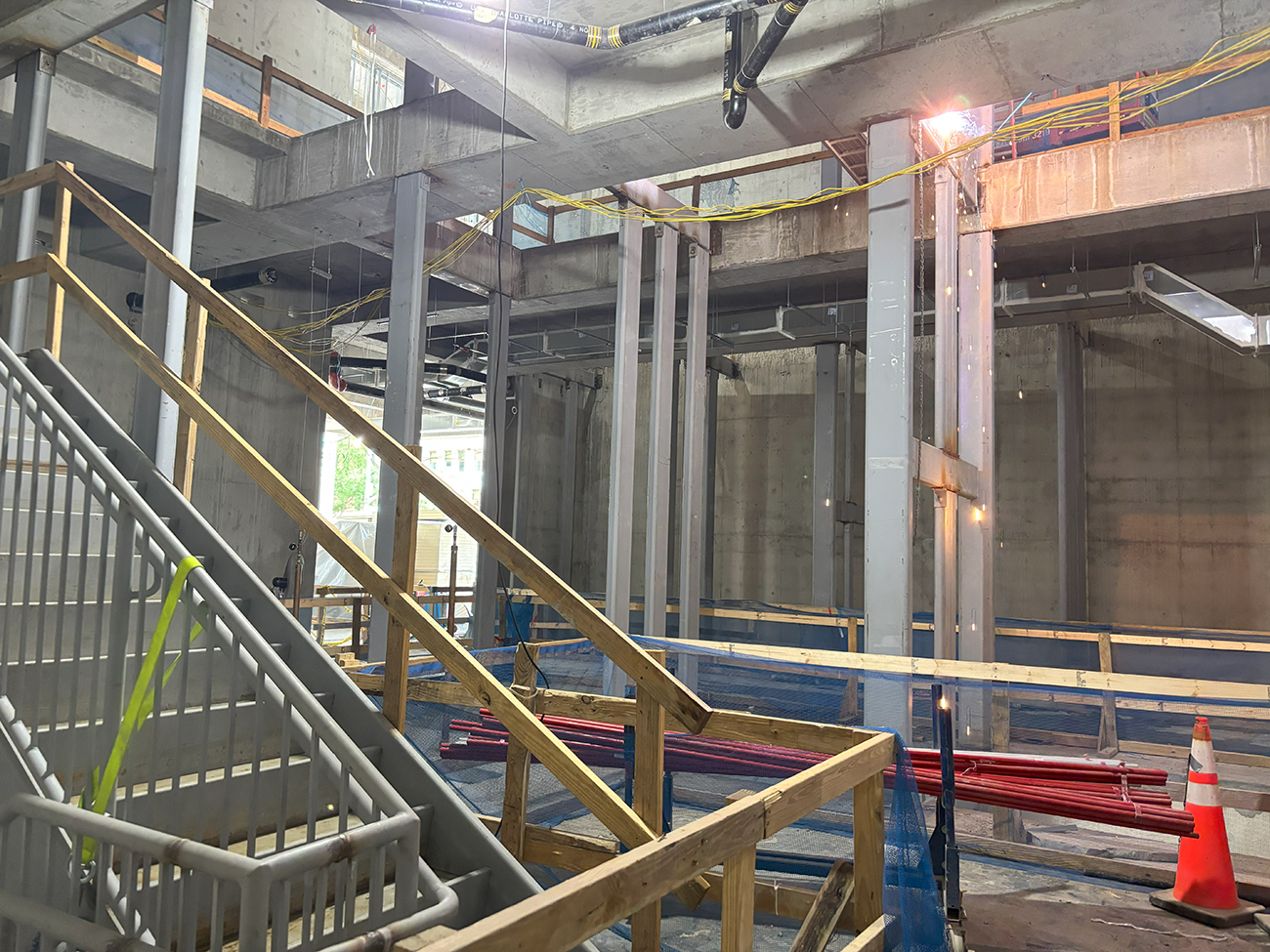 The inside stairs on the new City Hall 