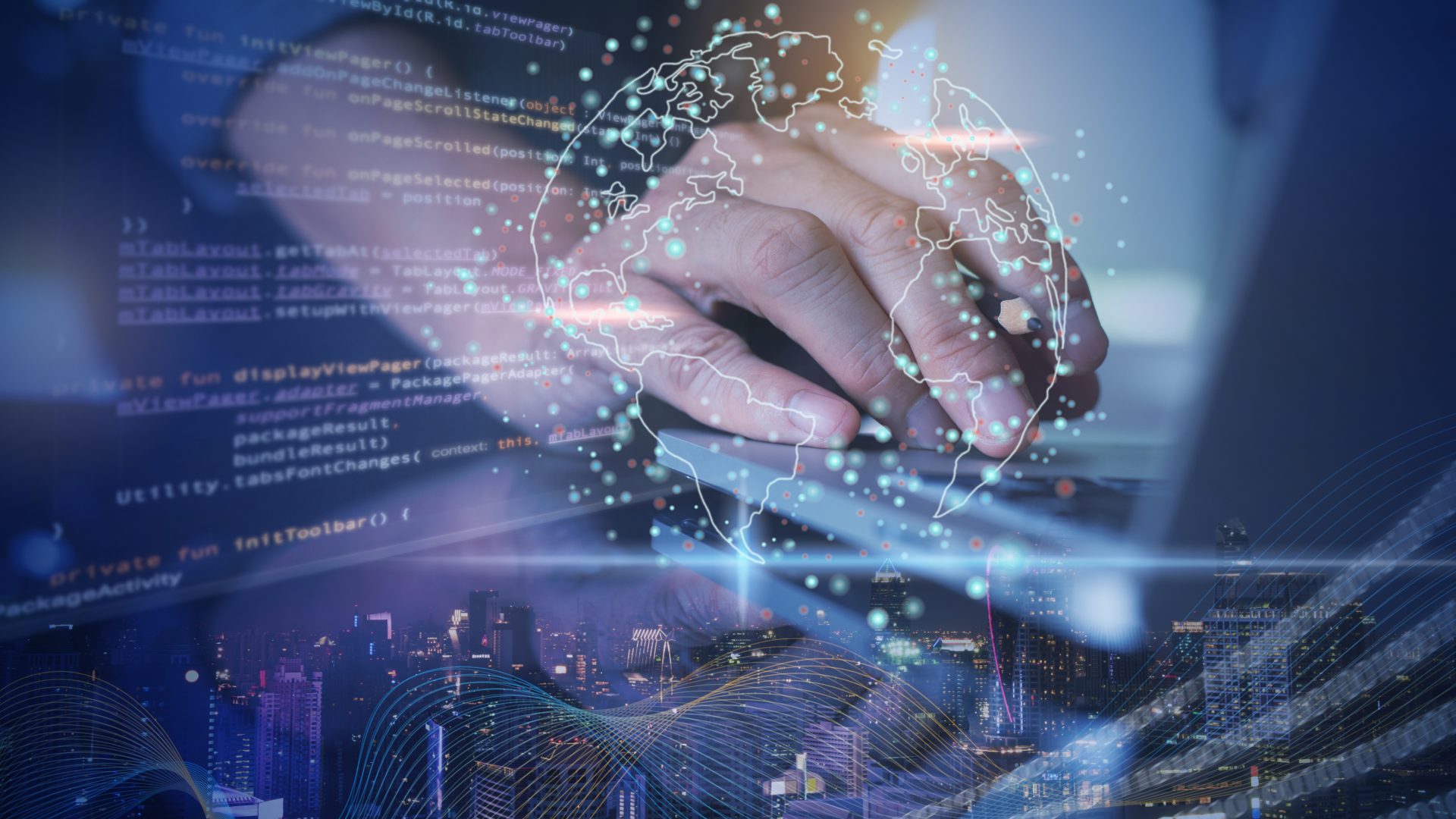 illustration of someone working on a computer