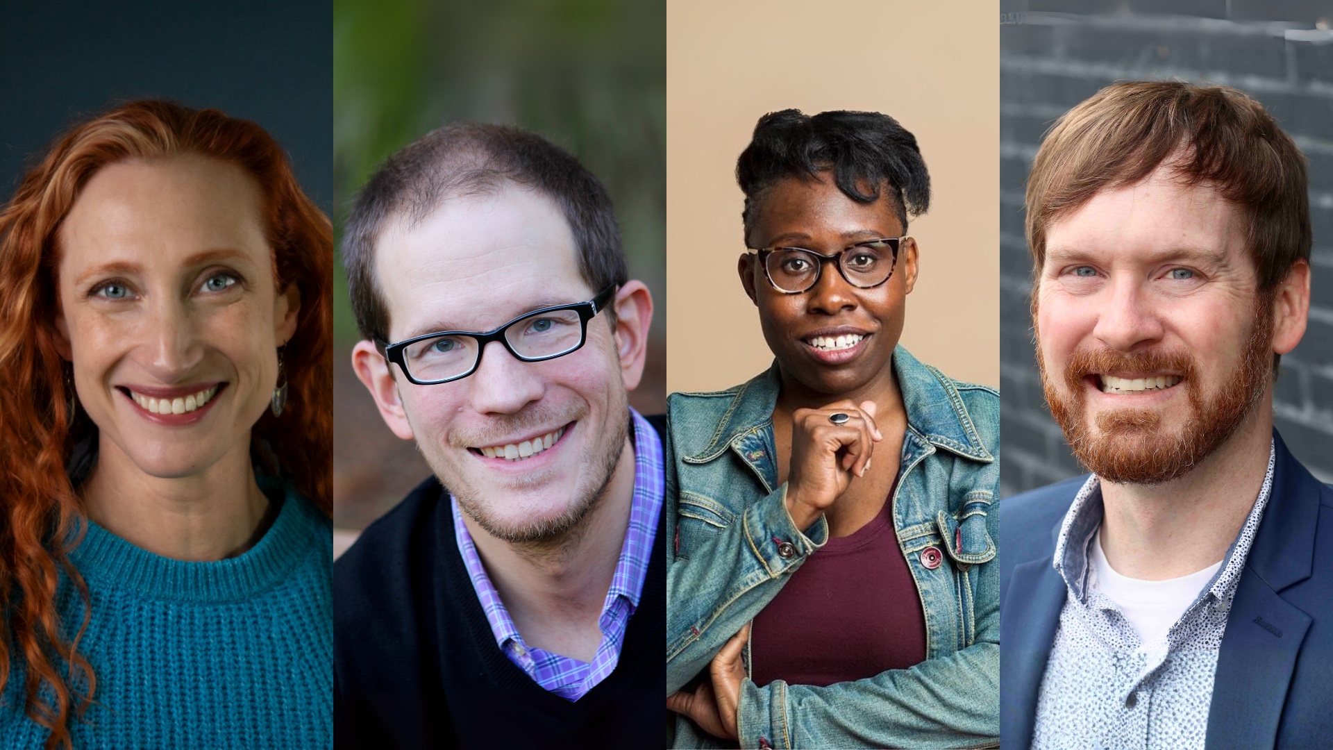 Collage of playwrights’ headshots
