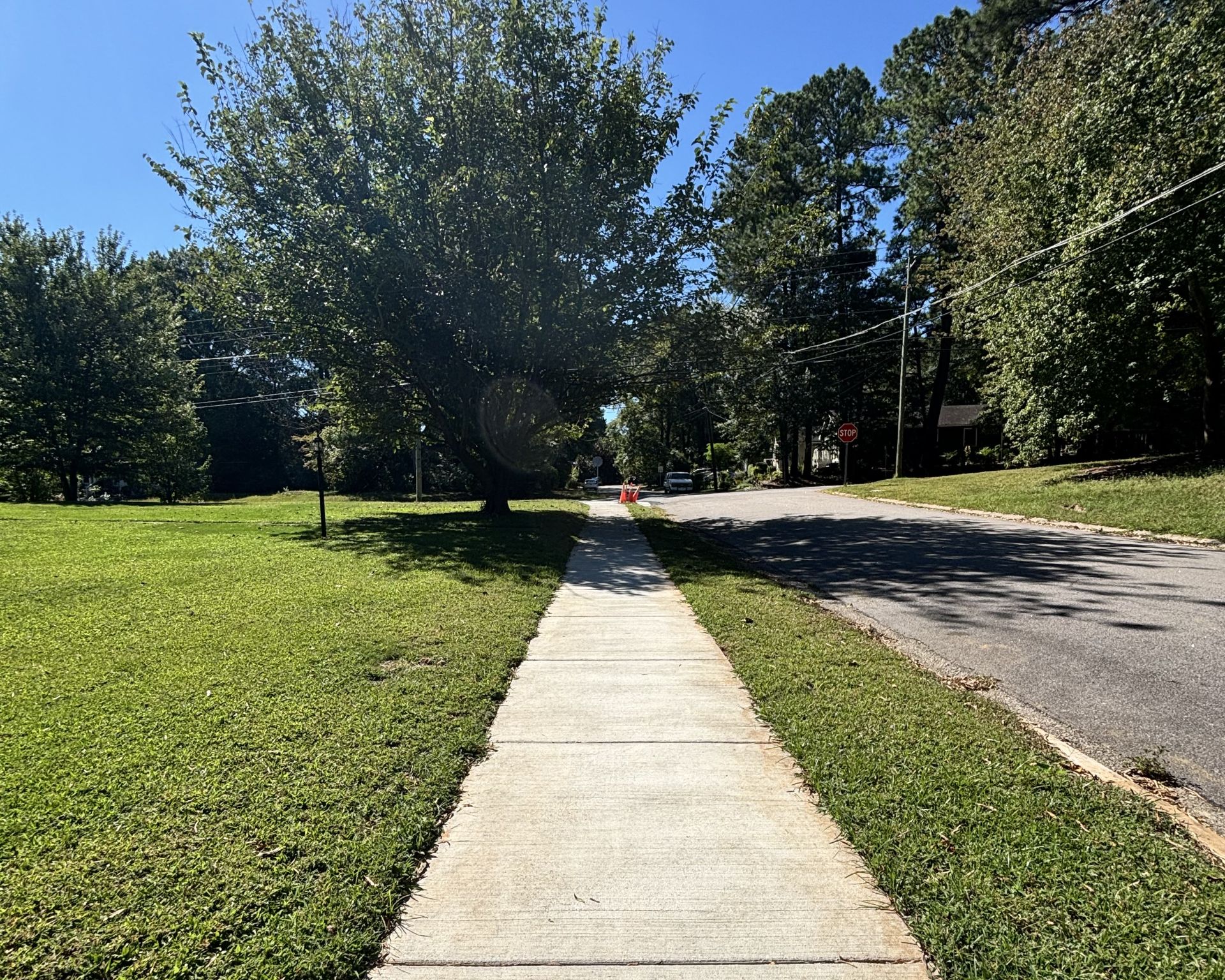 sidewalk on Brighton road