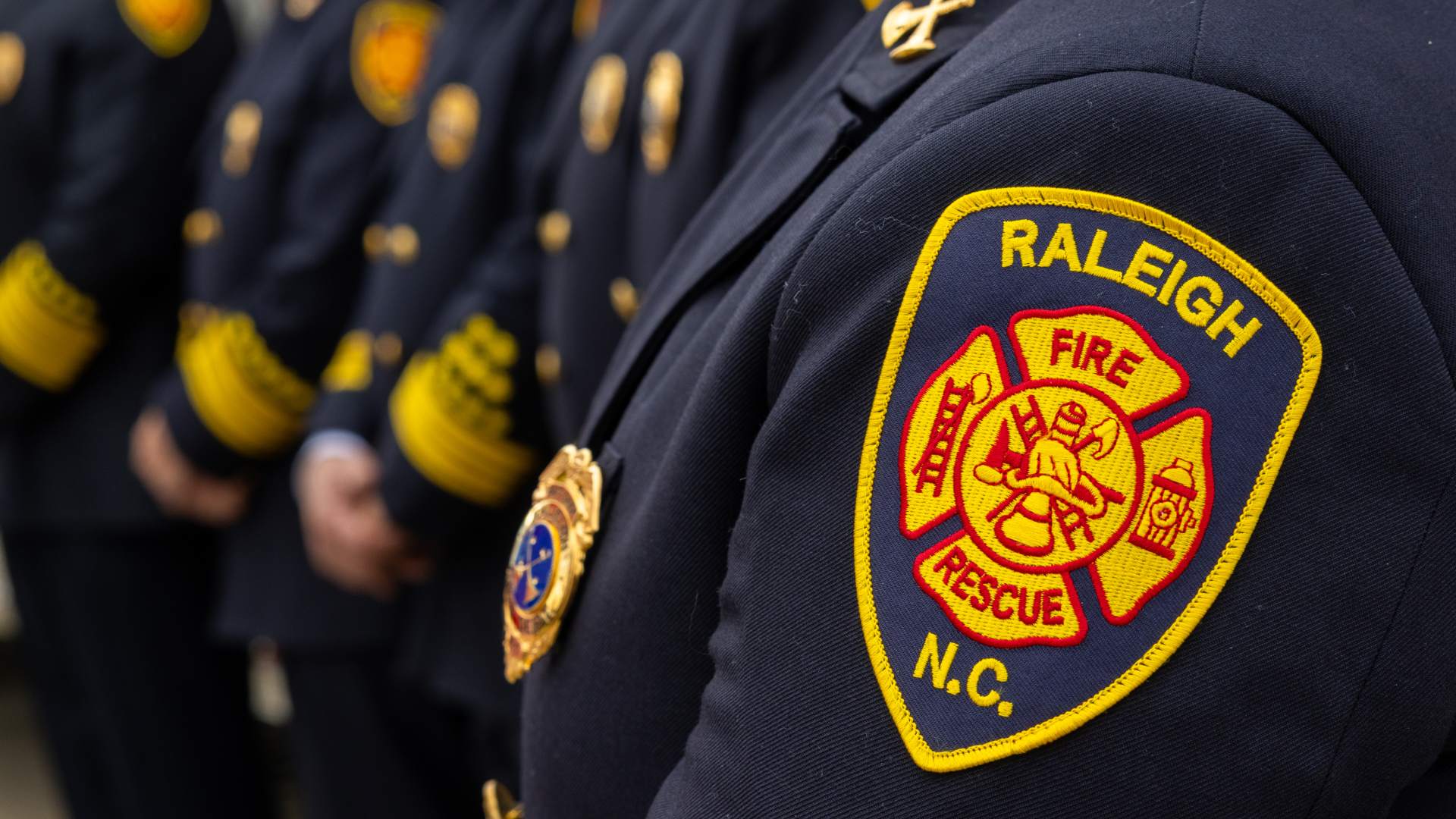 Close up of RFD badge