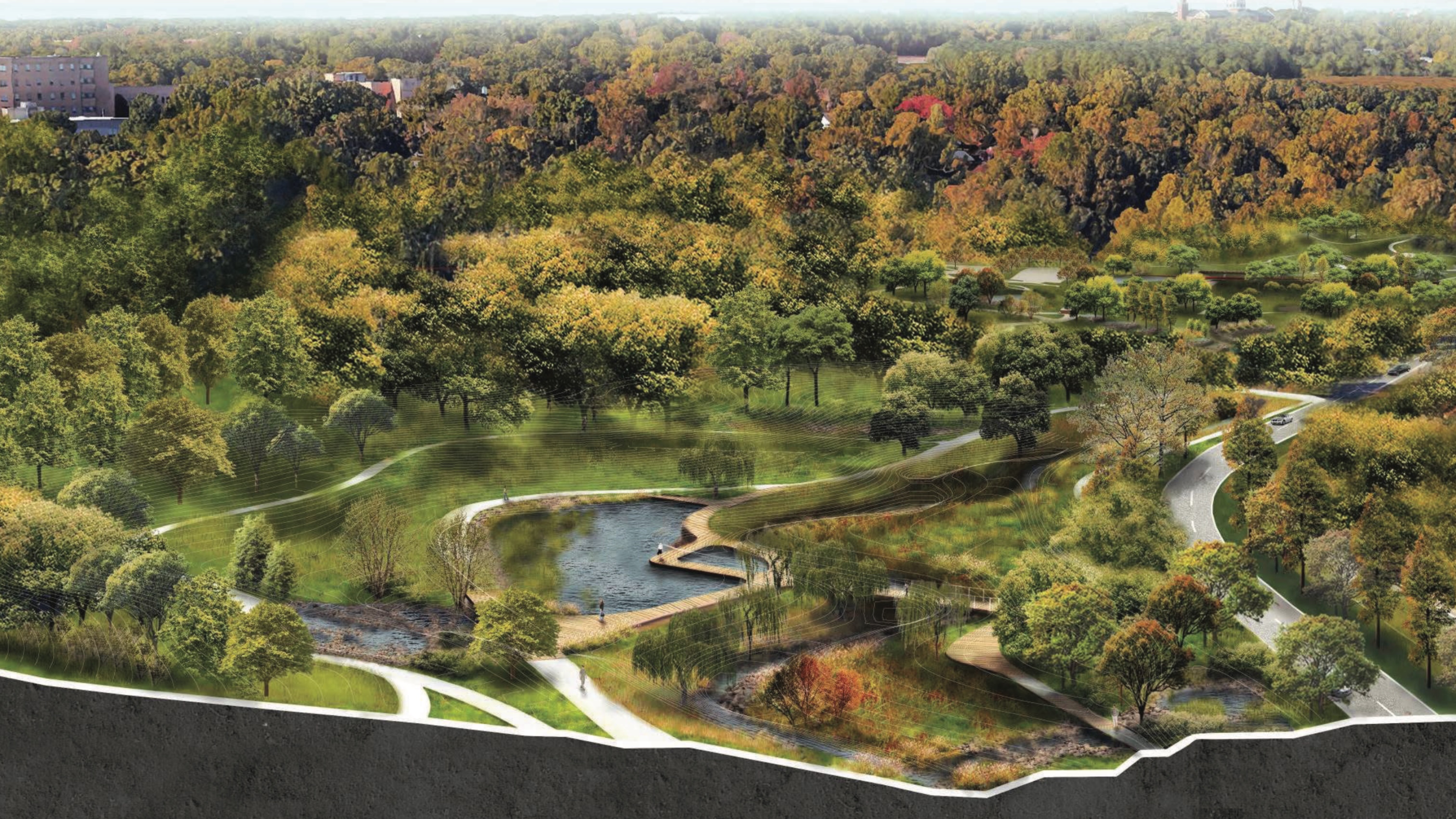 Arial rendering of Rocky Branch