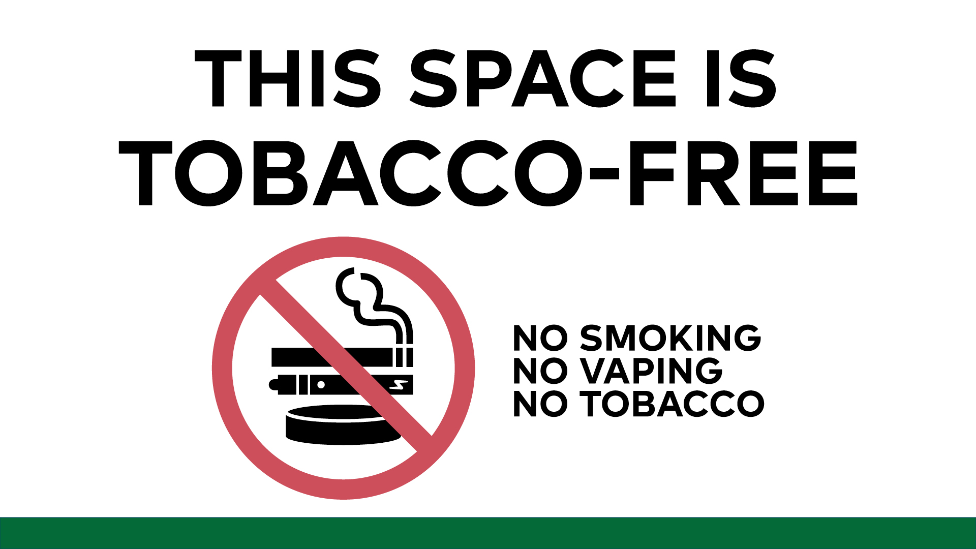 representation of a sign banning tobacco use