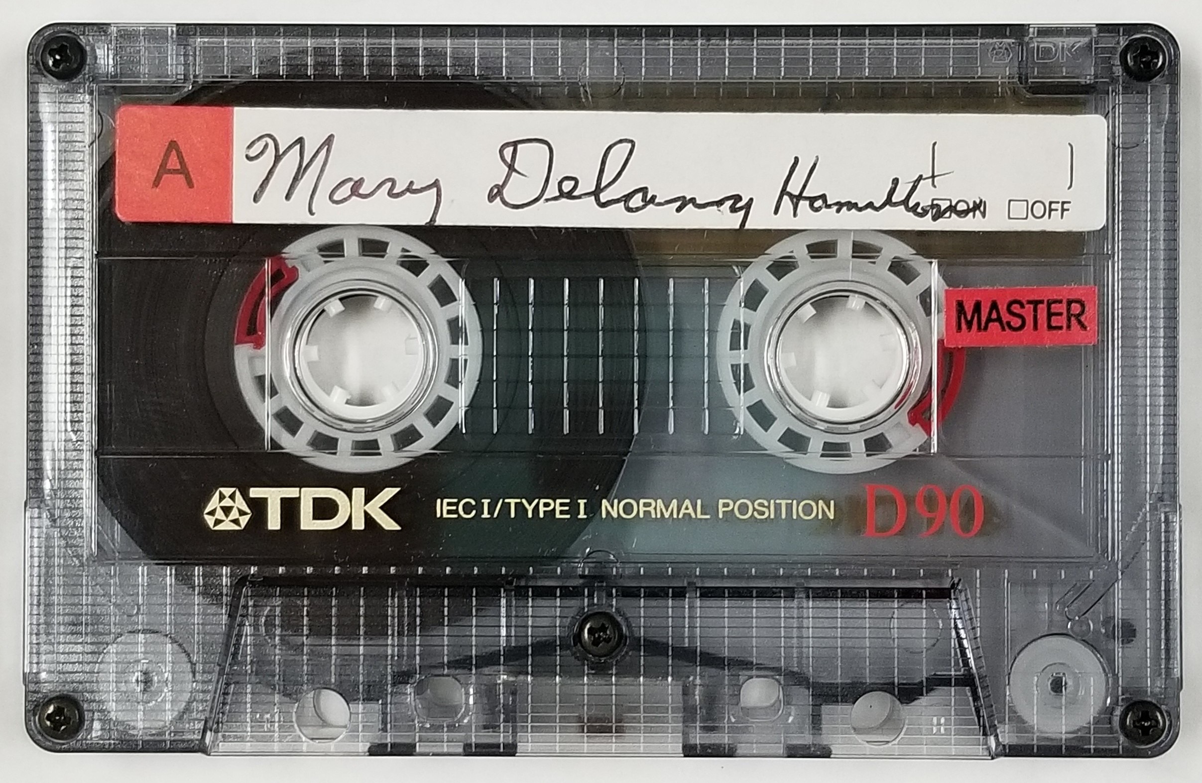 a cassette with writing on it