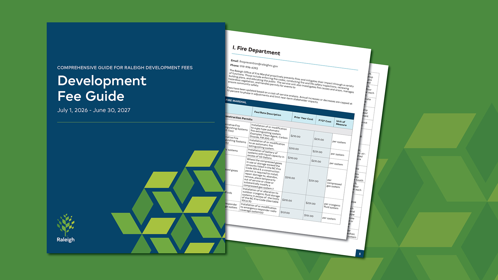 FY27 Development Fee Guide Now Online | Raleighnc.gov