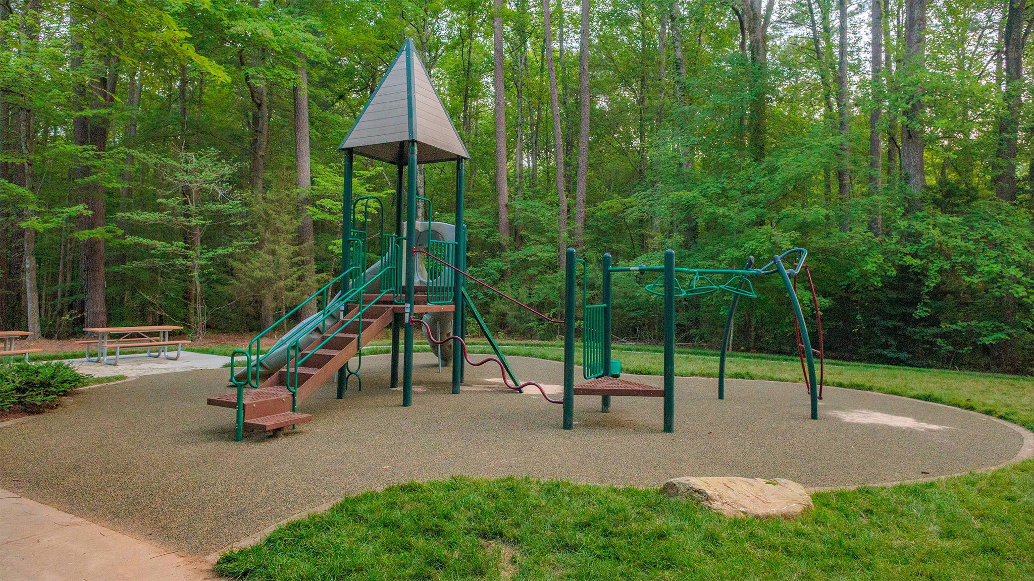 strickland road park playground with new rubber surface