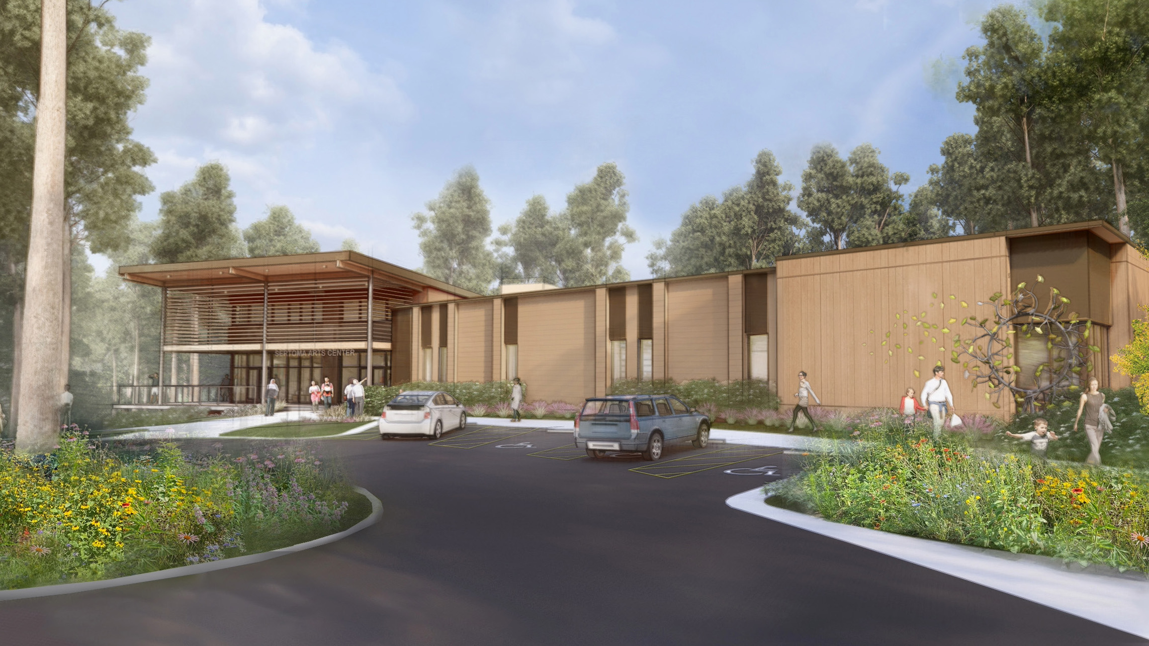 a rendering of a new building for sertoma