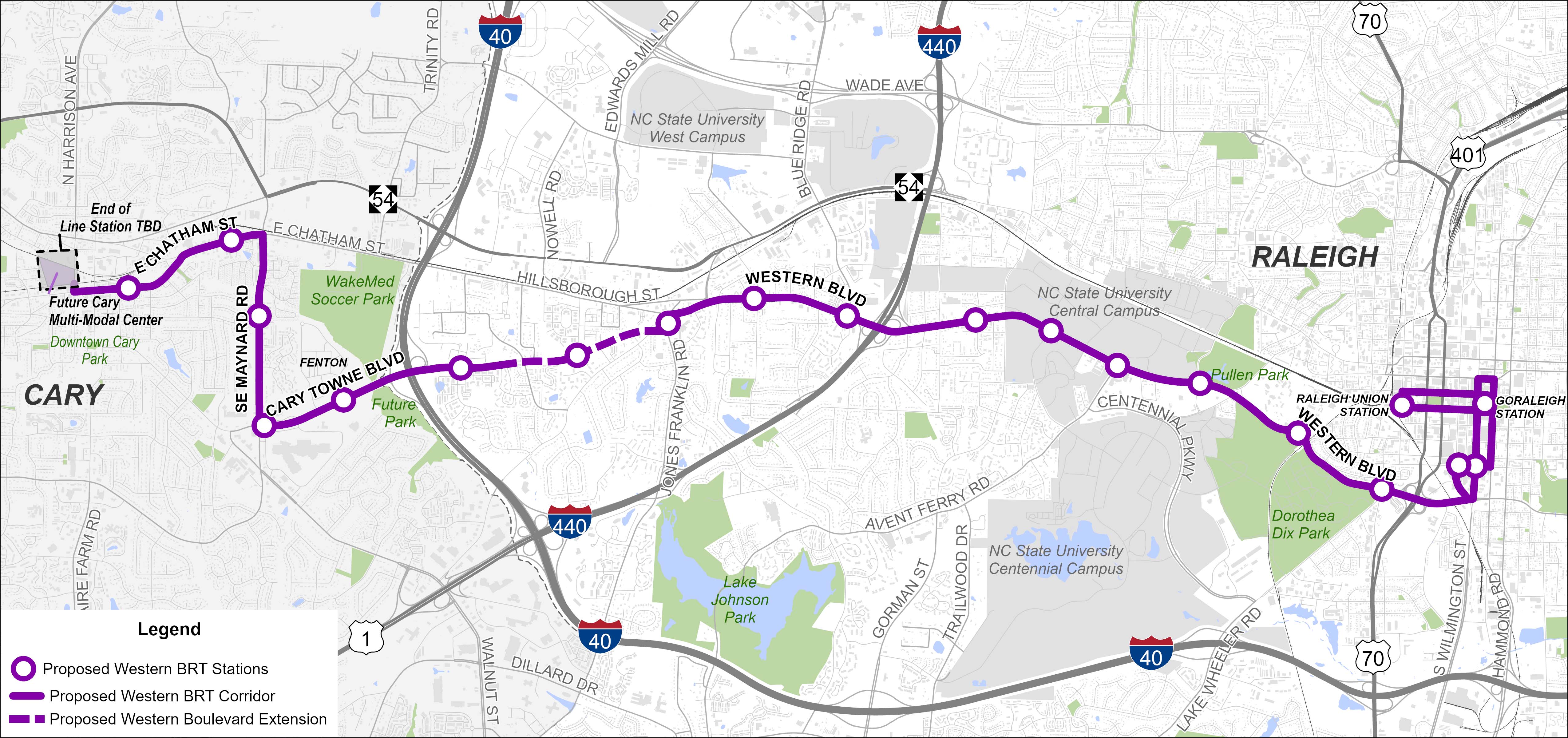 Western BRT Map