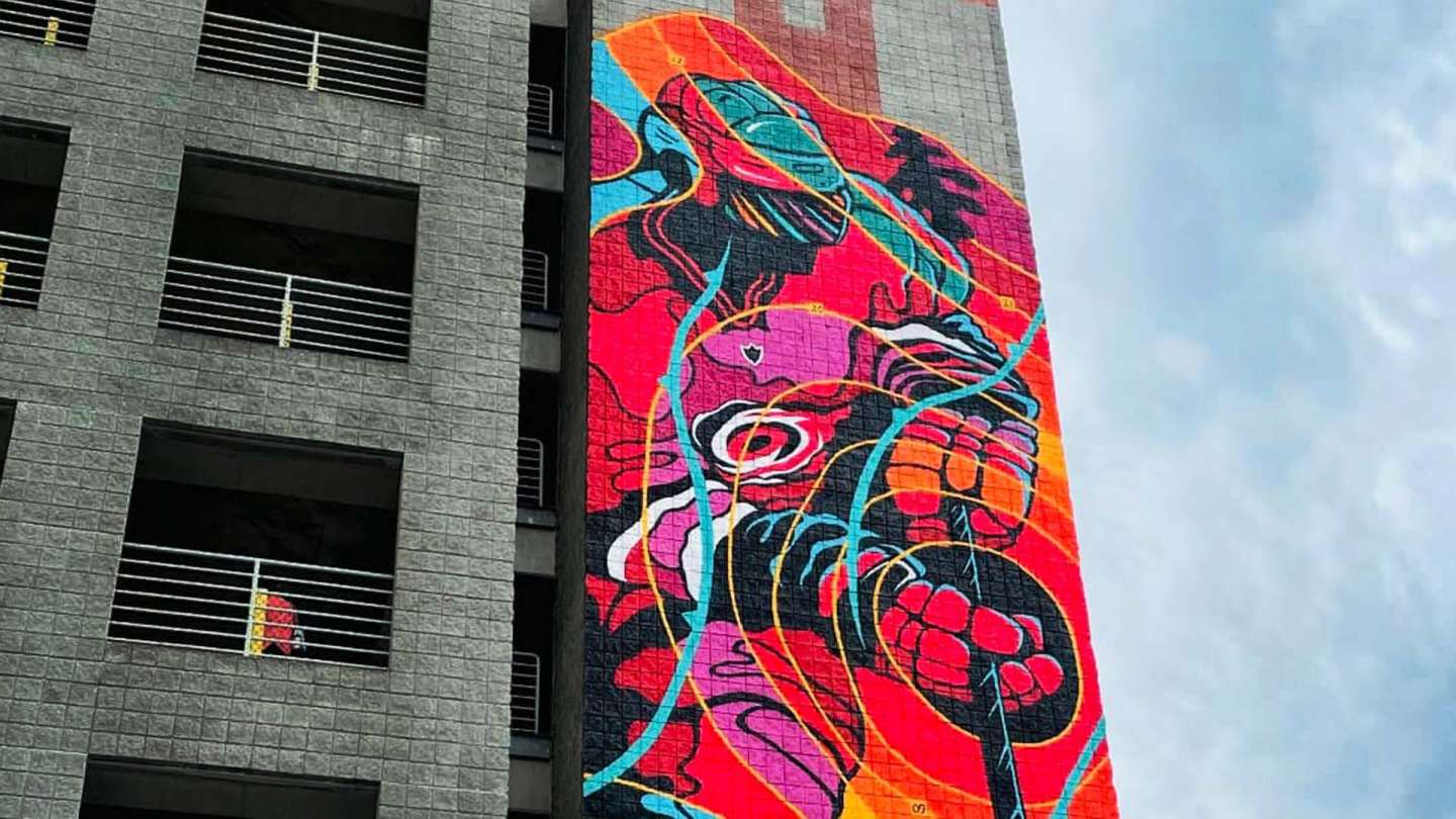 New Carolina Hurricanes Mural in Downtown Raleigh! Raleighnc.gov