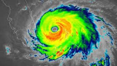 Thermal image of a Hurricane.