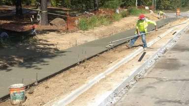 New sidewalk installation on Fox Road