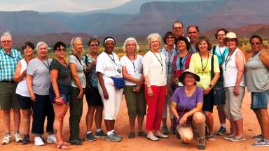 Adult trip participants enjoying the Grand Canyon