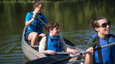 Canoers at Camp Durant Parks
