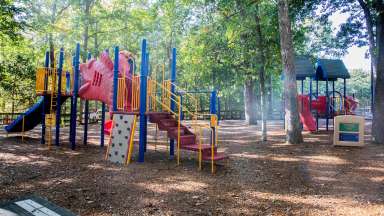 The playground at Cedar Hills Park