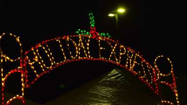 Holiday Lights spelling Holiday Express