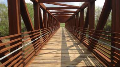 Bridge on section of Neuse Greenway Trail