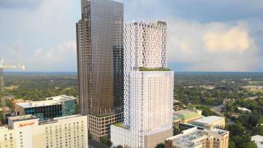 Conceptual rendering of what new hotel and mixed-use development could look like in Downtown Raleigh