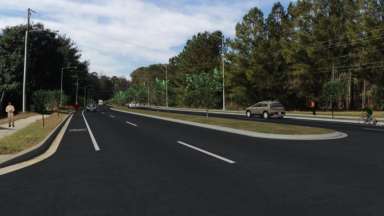 Rendering of the new Poole Road