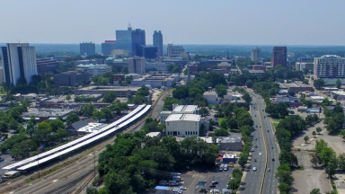 Aerial image of downtown Raleigh