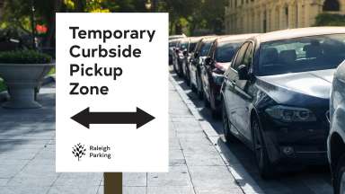 curbside temporary parking sign