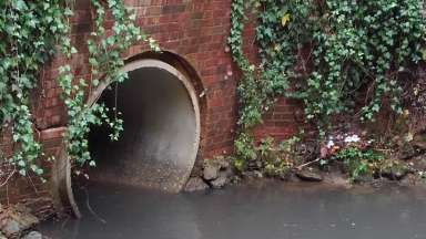 An old, round stormwater pipe at a property on Wakestone Court