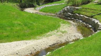 A repaired stream on Petworth Court