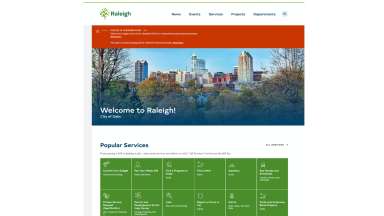 raleighnc.gov homepage
