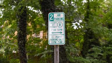Residential parking sign