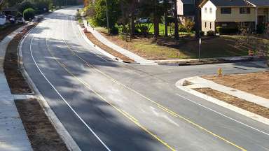 completed roadway project image of New Hope Church Road