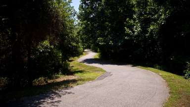 Curved paved trail