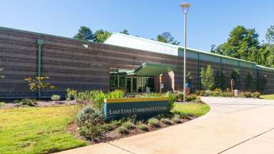 Front view of Lake Lynn Park community center