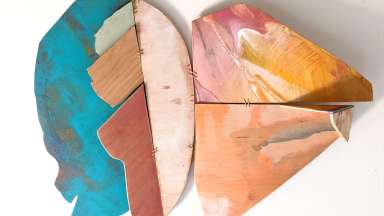 Abstract mixed media artwork by Jean Gray Mohs