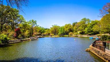 Water feature at Pullen Park
